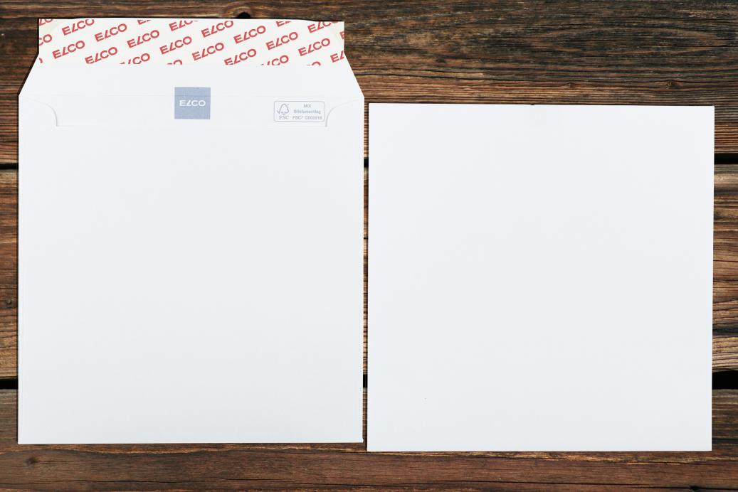 Briefhüllen 165x165 mm Haftklebend Hochweiß 120 g/qm